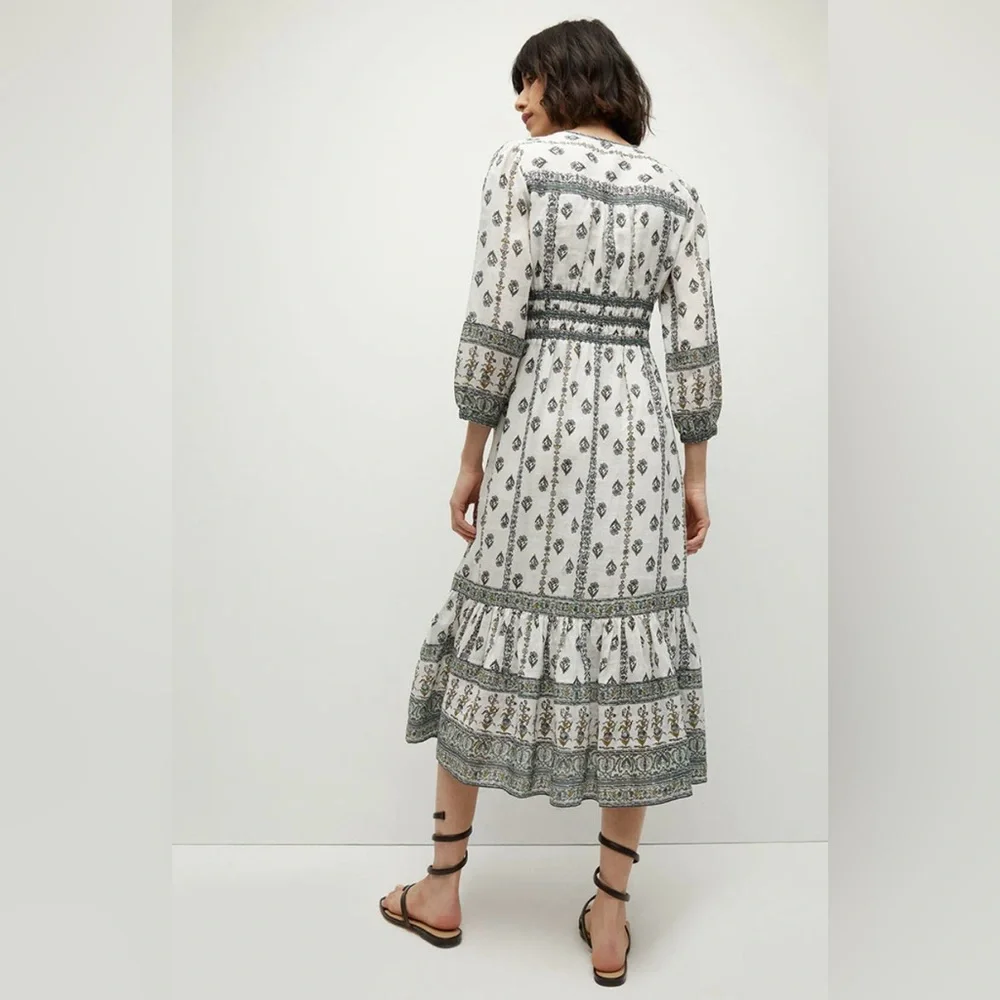 Veronica Beard Castella Floral Boho Midi Dress - Picture 7 of 16